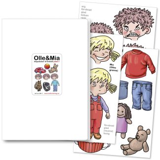 Olle & Mia Klippdockor & föremål paket 1