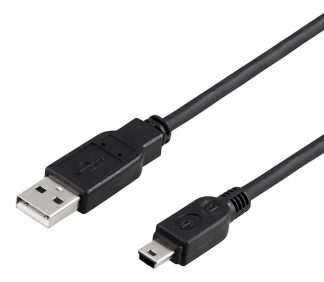 USB-kabel 2.0, Typ A hane - Typ Mini-B hane, 0,5m