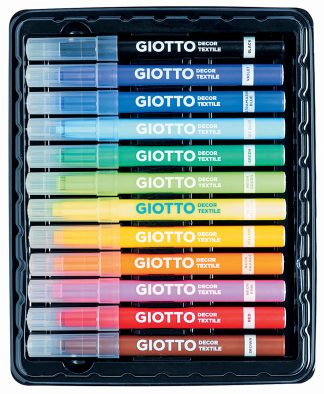 Textilfiberpennor GIOTTO 12st.