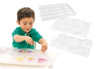 Transparenta sorteringsskålar