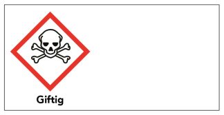 Varningsetikett - Giftig 100 st/rulle