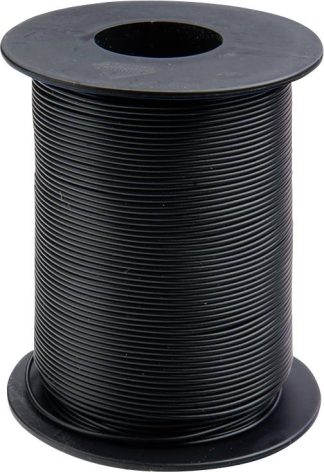 El-kabel Svart entrådig 0,2 mm, isolerad 100m