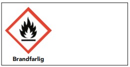 Varningsetikett - Brandfarlig 100 st/rulle