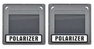 Polarisationsfilter 2st fyrkantiga