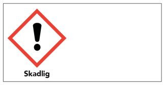 Varningsetikett - Skadlig 100 st/rulle