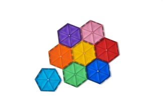 Mag Genius® Regnbåge hexagon 8 st/fp