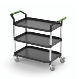 Laboratorievagn DuraLab stor - 3 djupa hyllor