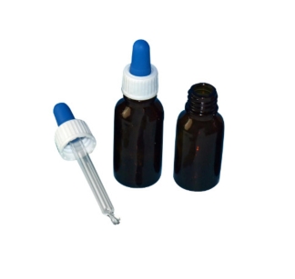 Droppflaska, 50 ml, med glaspipett och gummituta 10 st/fp